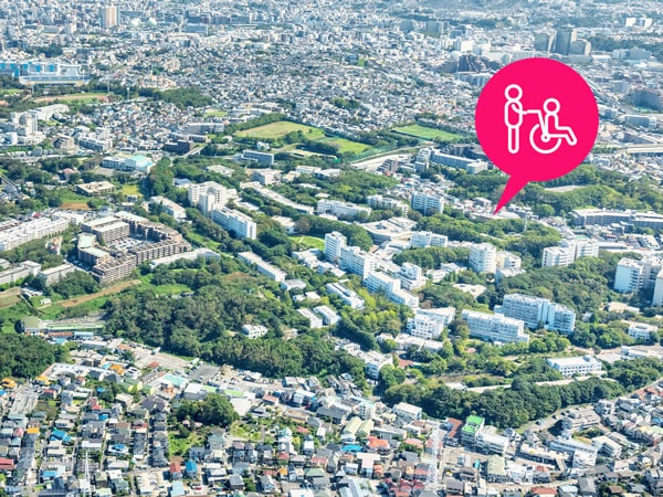 緑豊かな横浜国立大学の森に隣接
